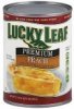 Lucky Leaf pie filling or topping premium, peach Calories
