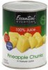 Essential Everyday pineapple chunks in natural juice Calories