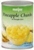 Meijer pineapple chunks in pineapple juice Calories