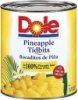 Dole Canned Fruit pineapple tidbits in 100% pineapple juice #10 Calories