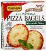 Macabee Kosher Foods pizza bagels all natural, mozzarella cheese Calories