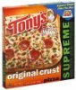 Tonys pizza original crust, supreme Calories