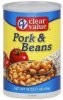 Clear Value pork & beans Calories