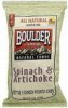 Boulder canyon potato chips . kettle cooked, spinach & artichoke Calories