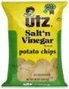 Utz potato chips salt 'n vinegar flavored, family size Calories