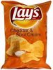 Lays potatoes chips cheddar & sour cream Calories
