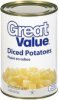 Great Value potatoes diced Calories