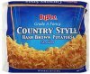 Hy-Vee potatoes hash brown, country style, shredded Calories