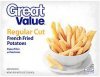 Great Value potatoes regular cut french fried Calories