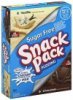 Snack Pack pudding sugar free, vanilla, chocolate, family pack Calories