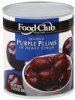 Food Club purple plums whole, in heavy syrup Calories