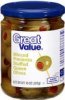 Great Value queen olives minced pimiento stuffed Calories