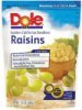 Dole Healthy Snacks raisins golden california seedless Calories
