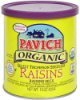 Pavich raisins organic, seedless Calories