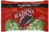 Food Club raisins sun-dried, california Calories