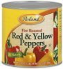 Roland red & yellow peppers fire roasted Calories