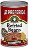 La Preferida refried beans with chorizo Calories