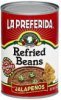 La Preferida refried beans with jalapenos Calories