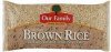 Our Family rice brown, long grain Calories