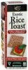 Edward & Sons rice toast exotic, thai red rice & flaxseeds Calories