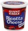Giant Eagle ricotta cheese Calories