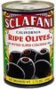 Sclafani ripe olives pitted super colossal Calories
