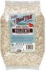 Bobs Red Mill rolled oats whole grain, quick cooking, organic Calories