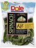 Dole salad kit spinach cherry almond bleu Calories