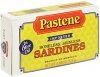 Pastene sardines boneless, skinless, in olive oil Calories