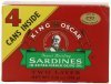 King Oscar sardines in extra virgin olive oil Calories