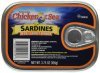 Chicken Of The Sea sardines in oil lightly smoked Calories