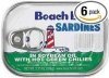 Beach Cliff sardines in soybean oil with hot green chilies Calories
