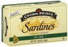 Crown Prince sardines lightly smoked, in oil Calories