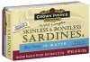 Crown Prince sardines skinless & boneless, in water Calories