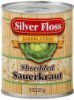 Silver Floss sauerkraut barrel cured, shredded Calories