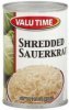 Valu Time sauerkraut shredded Calories