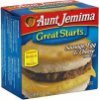 Aunt Jemima sausage, egg & cheese on a biscuit Calories