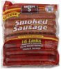 Bar S sausage smoked, cheese, family pack Calories