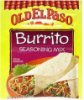 Old El Paso seasoning mix burrito Calories