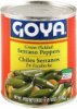 Goya serrano peppers green pickled Calories