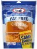 Kraft shredded cheese cheddar, fat free Calories