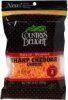 Countrys Delight shredded cheese natural, sharp cheddar Calories
