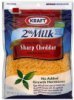 Kraft shredded cheese reduced fat, sharp cheddar Calories