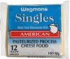Wegmans singles american cheese, yellow Calories