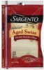 Sargento sliced cheese deli style, aged swiss Calories