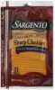 Sargento sliced cheese deli style, natural sharp cheddar Calories