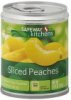 Safeway sliced peaches yellow cling, in heavy syrup Calories