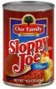 Our Family sloppy joe sauce Calories
