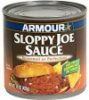 Armour sloppy joe sauce Calories