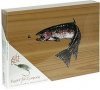 Kasilof Fish Company small cedar gift box smoked salmon, smoked trout Calories